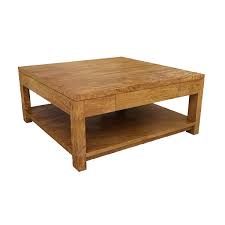 Reclaimed mango wood coffee table made from a single five inch slab. Square Coffee Table With Shelf Shack Homewares