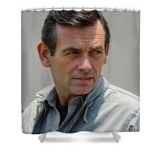 David Janssen Color photo Shower Curtain by Retro Movie Posters