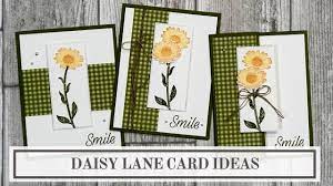 Three cards using stampin' up!®'s designer series paper. Stampin Up Daisy Lane 3 Simple Card Ideas Youtube