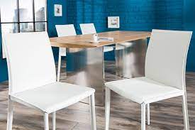 Capitale sociale € 400.000,00 i.v. Moderner Design Stuhl Milano Weiss Hochwertiger Lederfaserstoff Riess Ambiente De