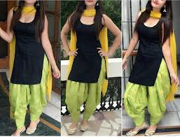 New Traditional Casual Wear Black Cotton Patiala Suit In 2020 Kurti Designs Party Wear Indian Designer Outfits Patiala Suit Designs