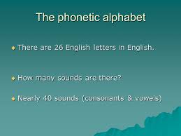 The english alphabet has 26 letters, starting with a and ending with z. Phonetics Class 1 Chapter The Phonetic Alphabet There Are 26 English Letters In English How Many Sounds Are There Nearly 40 Sounds Consonants Ppt Download