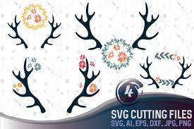 • 1 svg cut file for cricut, silhouette designer edition and more • 1 png high resolution 300dpi • 1 dxf for free version of silhouette cameo • 1 eps vector file for adobe illustrator, inkspace, corel draw and more. Free Svg Antlers And Flowers Bundle Svg Dxf Jpg Png Dwg Ai Eps Download Free Svg Files Creative Fabrica
