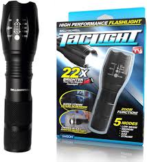 Bell Howell 1176 Taclight High Powered Tactical Flashlight With 5 Modes Zoom Function Original Amazon Com