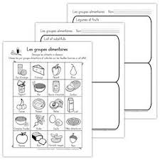 Fichier Pdf Telechargeable En Noir Et Blanc Seulement 3 Pages L Enfant Doit Decouper Les Aliments De La Pre Teaching French Math Sort French Teaching Resources