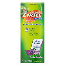 Children S Zyrtec 24 Hour Allergy Relief Syrup Grape Walgreens