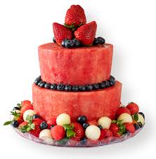Melon Cake By Fruitful Day 2 Tier Fruit Birthday Cake Fresh Fruit Cake Cake Made Of Fruit