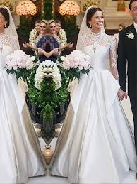 Maybe you would like to learn more about one of these? A Linie Prinzessin Stehkragen Satin Lange Armel Bodenlang Hochzeitskleider Showdress