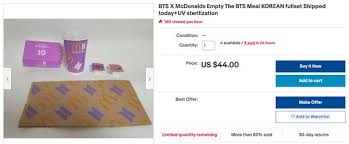 Mcdonald's meal collaborations with famous names across the music industry have driven sales. Bts Mcdonald S Meal People Reselling Bags Sauces Boxes Cups