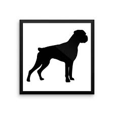 Black And White Boxer Dog Clip Art Boxer Silhouette Digital Download Dog Silhouette Vector Clipart Print Pdf Png Ai Svg Eps Silhouette Vector Dog Silhouette Vector Clipart