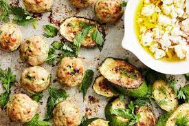 Chicken Zucchini Meatballs With Feta Recipe Recipe Chicken Zucchini Zucchini Meatballs Feta Recipes