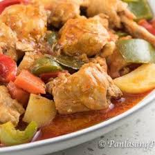 Chicken Afritada With Bell Pepper Panlasang Pinoy Chicken Afritada Recipe Stuffed Peppers Recipes