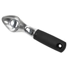 It has a wide, stainless steel head that's perfect for scooping large servings and packing pints. Good Grips Ice Cream Scoop Waitrose Partners