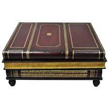 This juliette glass top coffee table will slay the design game. Maitland Smith Stacked Book Leather Bound Large 3 Drawer Cocktail Coffee Table For Sale At 1stdibs