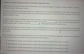 solved 5 measures of relative standing percentiles and