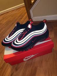 Nike Air Max 97 Black University Red Bla In 2020 Air Max 97 Air Max Nike Air Max 97