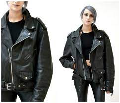 Vintage Black Leather Motorcycle Jacket Size Mens Large Women Xl Vintage Black Leather Biker Jacket Size Large Xl By La Roxx Black Leather Motorcycle Jacket Leather Motorcycle Jacket Leather Jacket