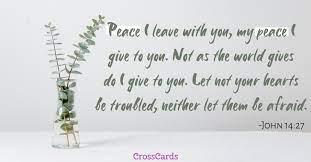 Peace I Leave With You, My Peace I Give You' - Meaning Of John 14:27