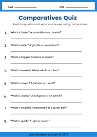 We did not find results for: Free Comparative Adjective Worksheets Games4esl