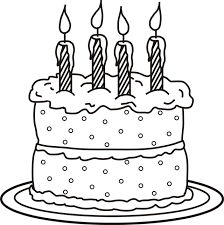 Coloring Birthday Cake Clipart Black And White Printable Happy Birthday Coloring Pages Birthday Coloring Pages Cupcake Coloring Pages