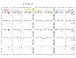 Pin Di Blank Monthly Calendar