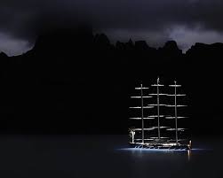 Charter a yacht your great escape. Luxury Sailing Yacht Maltese Falcon Illuminated At Night Yacht Charter Fleet