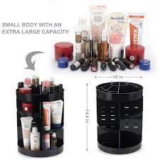 Gosfrid With Gf Logo 360 Degree Rotating Makeup Organizer Adjustable Cosmetic Storage Box Alternative Use As Bathroom Storage Accessories Multicolour Amazon In Beauty