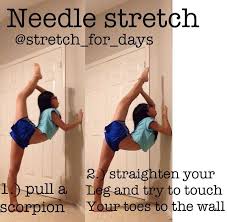 Needle Stretch That Really Works Cheer Workouts Cheerleading Workouts Dance Stretches