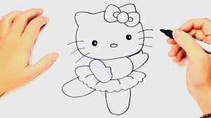 How To Draw Hello Kitty Hello Kitty Easy Draw Tutorial Youtube Hello Kitty Drawing Hello Kitty Cute Drawings