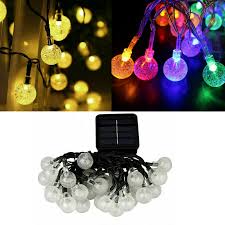 Solar Powered 4m 7m 20 50 Led Light String Bubble Ball Bulb Outdoor String Rd879 Ebay