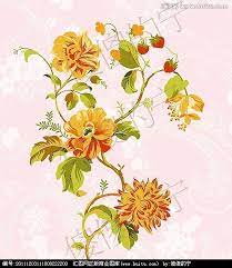 花卉图案素材 主体花纹未分层 botanical prints botanical flowers digital print fabric