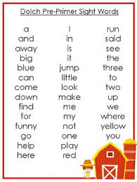 6 Printable Farm Themed Dolch Sight Word Wall Chart Posters