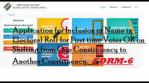 Nvsp 2020 Form 6 Application For Inclusion Of Name In Electoral Roll For First Time Voter Youtube