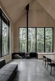 Two Steel Black Cabins Form Striking Quebec Chalet By Appareil Architecture Modern Cabin Architecture House Modern House Design