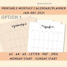 You can choose from dozens of different printable yearly 2021 2021 calendar. 2021 Monthly Calendar Planner Calligraphy Digital Files Hobbies Toys Stationary Craft Stationery School Supplies On Carousell