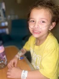 Happy Valentine's Day from our little sweetie. This winter sure has been a  tough one for Annley and extremely exhausting for her parents. She is now  battling her 4th bout with rhino/entero