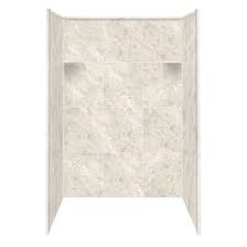 Samson Solid Surface Three Panel Shower Wall Kit Shower Wall Kits Shower Walls Surrounds Shower Wall