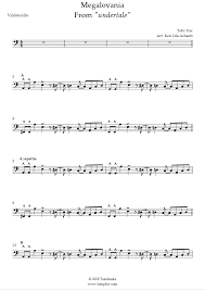 Sheet music for clarinet with orchestral accomp. Cello Sheet Music Undertale Megalovania Easy Level Fox Toby