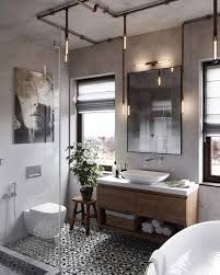 51 Industrial Style Bathrooms Plus Ideas Accessories You Can Copy From Them Cu Industrial Style Bathroom Industrial Bathroom Decor Modern Farmhouse Bathroom