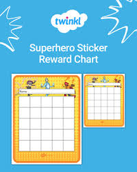 Free Superhero Sticker Reward Chart By Twinkl Teaching Resources
