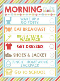 free morning routine printable morning routine printable