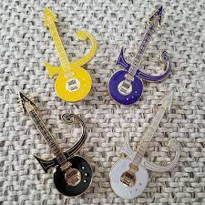 Repost Flayedman Prince Guitar 4 Variant Colors 15 Each Or 50 For Set Measures 2 5 Inches Enamel Fill With Gold Plate 2 Posts On Back Prince Purplera