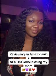 Just needed to vent… Mother's Day hit hard this year. Missing my mom more  than ever 💜👼🏾and grief's been heavy. I installed this beautiful water  wave wig from Funky Girl Hair just