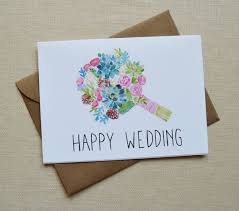 Wedding Card Watercolor Bouquet Card Happy Wedding Card Etsy Wedding Congratulations Card Wedding Cards Wedding Cards Handmade