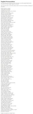 English Pronunciation If You Can Pronounce Correctly Every Word In This Poem You Will Be Speaking English Better Than 90 Of Th Words Learn English Language
