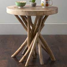 Mader Solid Wood Tree Stump End Table Rustic Furniture Decor Rustic Decor