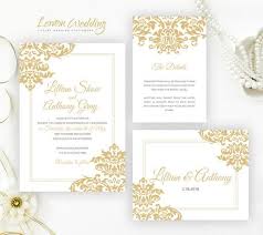 Printed Gold Wedding Invitation Set Elegant Wedding Etsy Cheap Wedding Invitations Discount Wedding Invitations Gold Wedding Invitations
