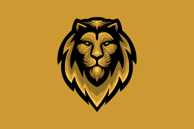 Golden Lion Head Mascot Logo Design Graphic By Depadepi Creative Fabrica Graphic Design Logo Logo Design Mascot
