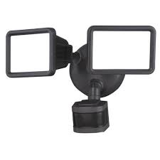 Patriot Lighting Dualux Led Dual Head Motion Sensor Outdoor Security Flood Light At Menards