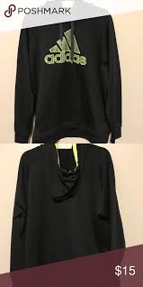 Black And Neon Green Hoodie Adidas Sweatshirt Sweatshirts Adidas Sweatshirt Green Hoodie